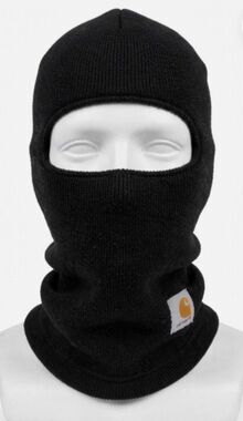 Carhartt Balaclava THINSULATE Beanie Black Knit Face Cover HAT UNISEX